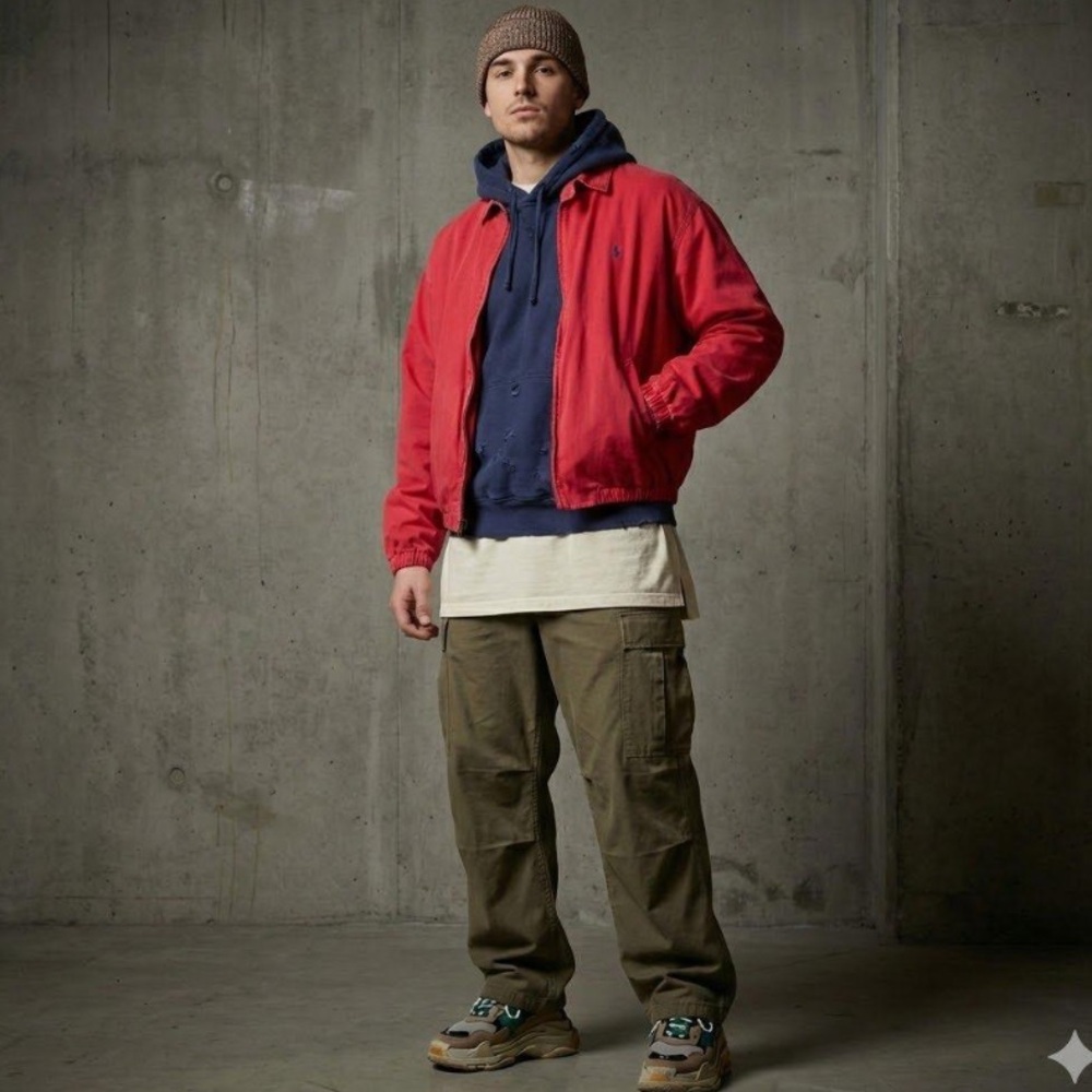 Vintage Polo Ralph Lauren Red Harrington Jacket